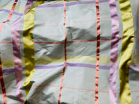 NEW Duchess Philippa 100% Silk Taffeta Plaid Tartan with Satin Ribbon Stripes in Light Blue, Lavender, Salmon, and Pink - Fancy Styles Fabric Pierre Frey Lee Jofa Brunschwig & Fils