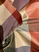 New Lady Emma 100% Silk Taffeta Plaid Tartan Check Autumn Rainbow Fabric - Fancy Styles Fabric Pierre Frey Lee Jofa Brunschwig & Fils