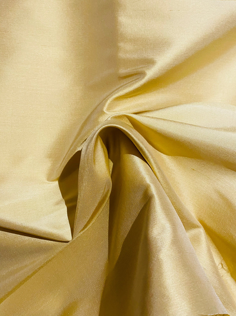 NEW Duchess Mable 100% Silk Dupioni Fabric Solid Yellow Gold - Fancy Styles Fabric Pierre Frey Lee Jofa Brunschwig & Fils