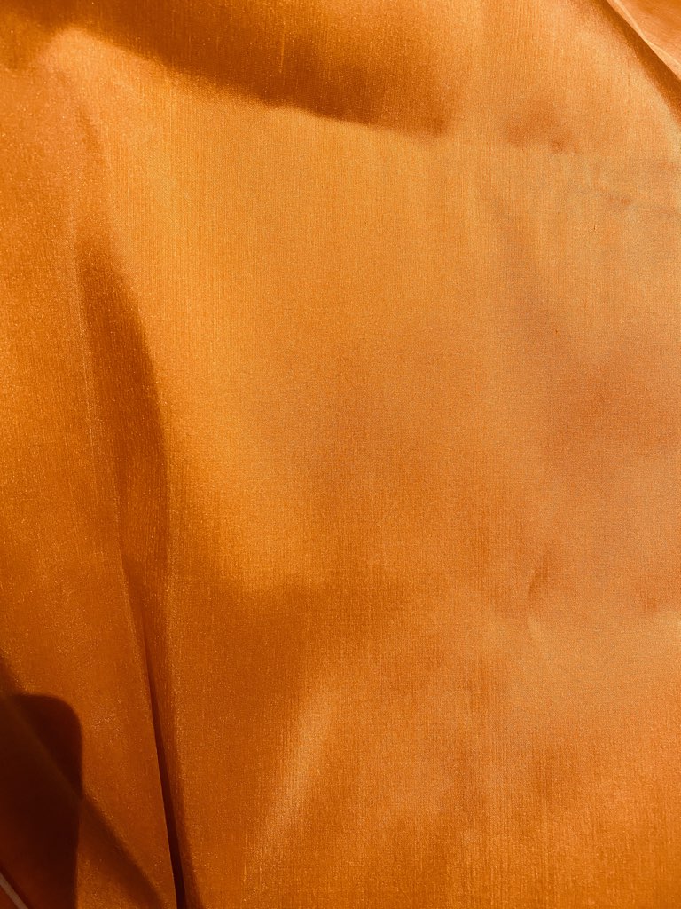 NEW Duchess Mable 100% Silk Dupioni Solid Orange Fabric - Fancy Styles Fabric Pierre Frey Lee Jofa Brunschwig & Fils