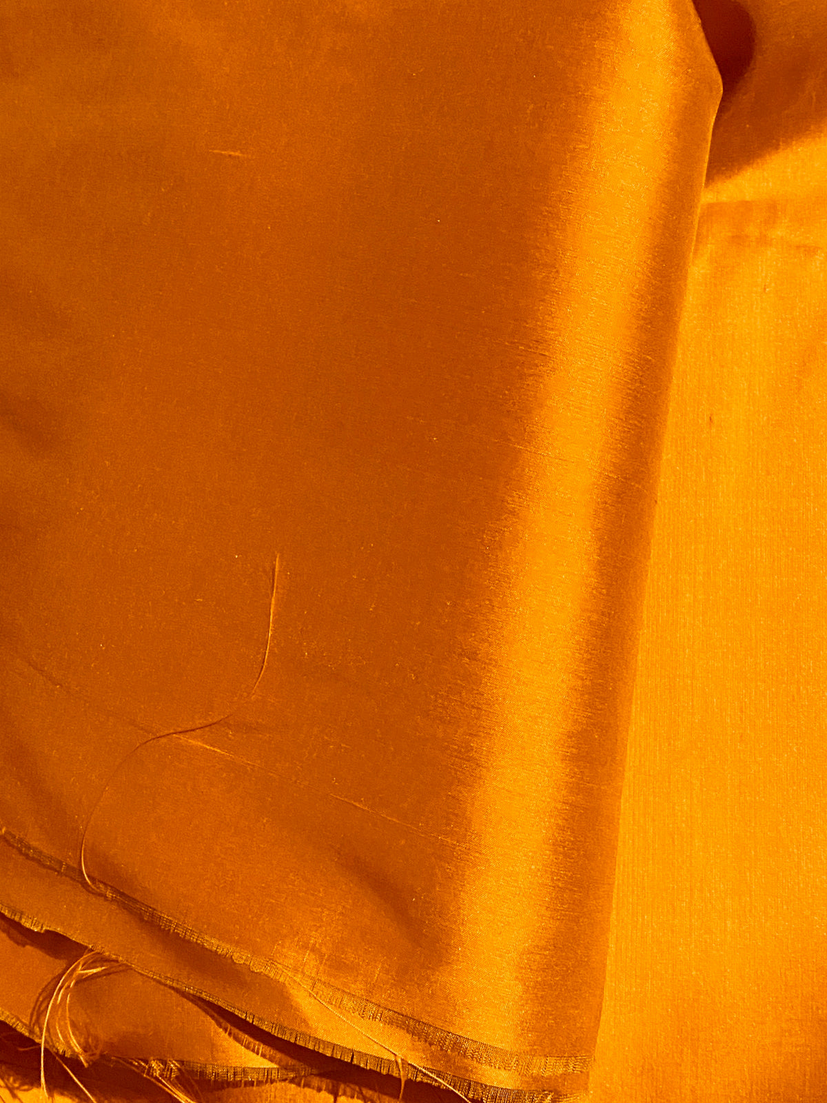 NEW Duchess Mable 100% Silk Dupioni Solid Orange Fabric - Fancy Styles Fabric Pierre Frey Lee Jofa Brunschwig & Fils