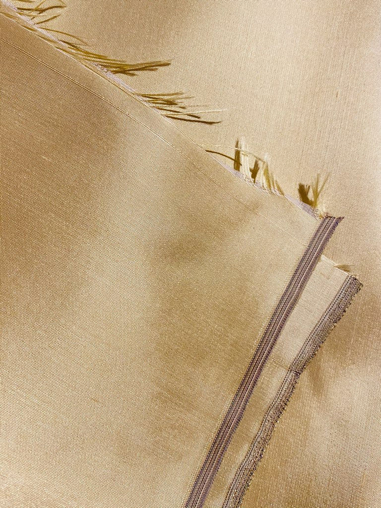 NEW Duchess Mable 100% Silk Dupioni Fabric Solid Yellow Gold - Fancy Styles Fabric Pierre Frey Lee Jofa Brunschwig & Fils