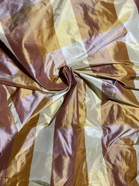 NEW Lady Melissa 100% Silk Taffeta Checkered Plaid Fabric in Dark Red, Cream, and Yellow - Fancy Styles Fabric Pierre Frey Lee Jofa Brunschwig & Fils