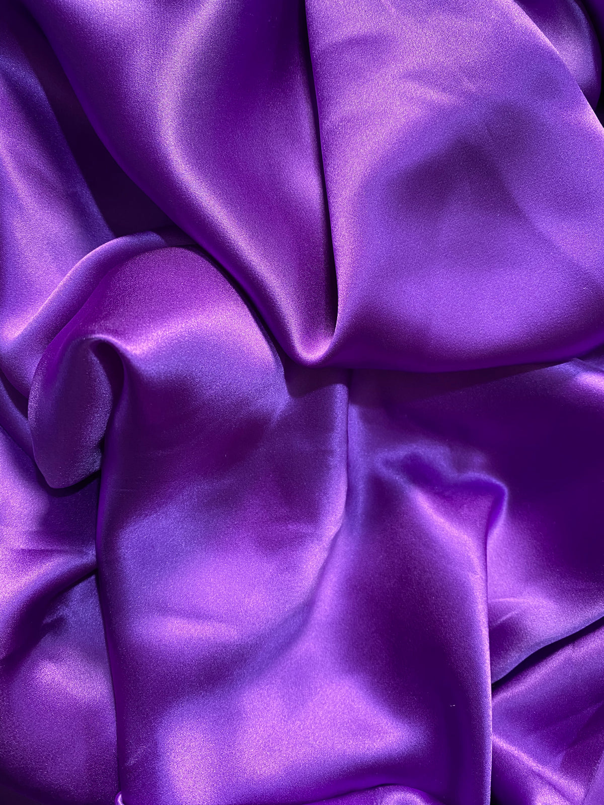 NEW Lady Bella 100% Silk Charmeuse Fabric in Purple - Fancy Styles Fabric Pierre Frey Lee Jofa Brunschwig & Fils