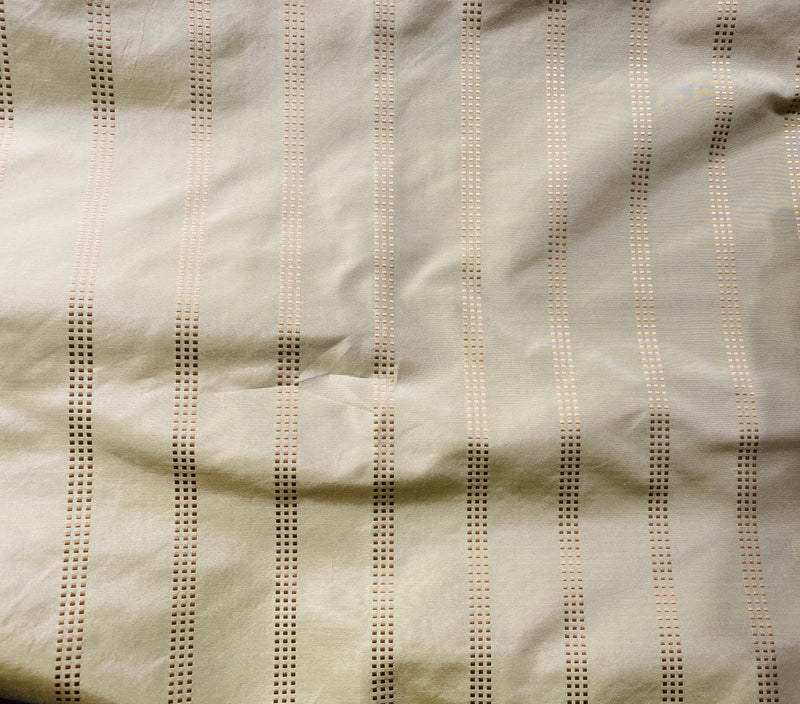 NEW! Lady Amalie 100% Silk Taffeta Fabric - Light Dusty Pistachio Green with Gold Dot Stripes - Fancy Styles Fabric Pierre Frey Lee Jofa Brunschwig & Fils