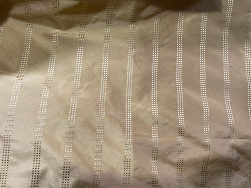NEW! Lady Amalie 100% Silk Taffeta Fabric - Pale Gold with Gold Dot Stripes - Fancy Styles Fabric Pierre Frey Lee Jofa Brunschwig & Fils