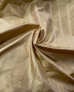 NEW! Lady Amalie 100% Silk Taffeta Fabric - Pale Gold with Gold Dot Stripes - Fancy Styles Fabric Pierre Frey Lee Jofa Brunschwig & Fils