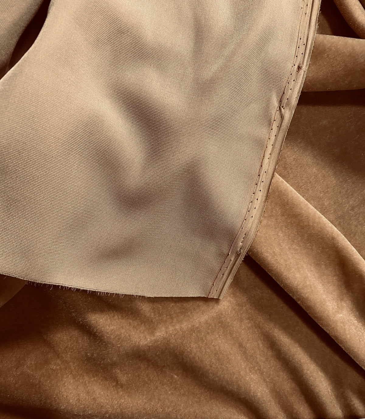 NEW Baron Rochester Designer Runway Silk Rayon Velvet in Camel - Fancy Styles Fabric Pierre Frey Lee Jofa Brunschwig & Fils