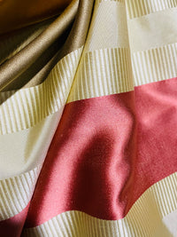 NEW Princess Eloise 100% Silk Taffeta Fabric with Autumn Rainbow Ribbon Stripes - Fancy Styles Fabric Pierre Frey Lee Jofa Brunschwig & Fils