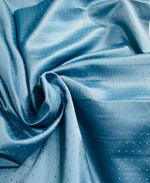 NEW Lady Larronde Dot Cotton Blend Sateen Sky Blue Fabric