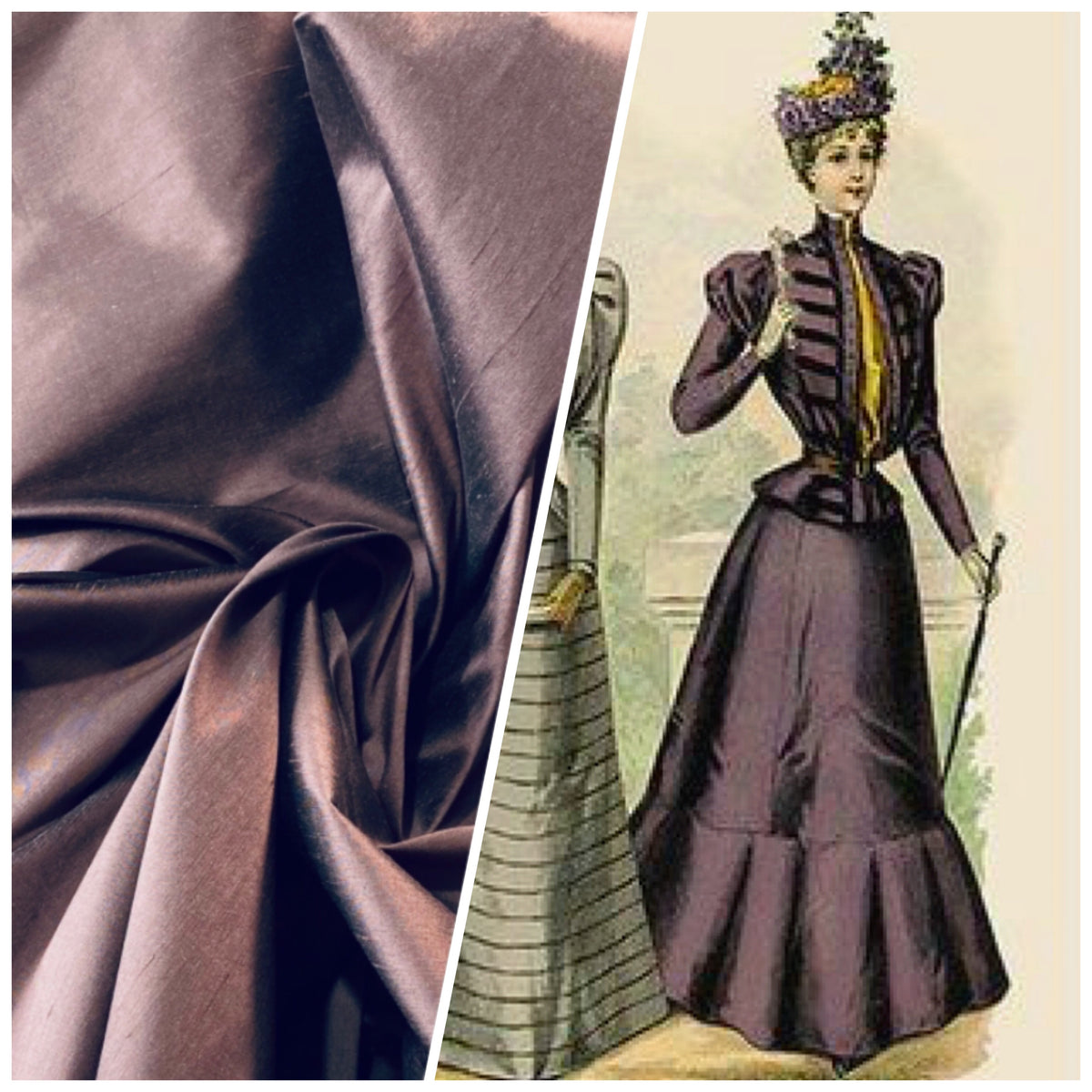 NEW Duchess Mable 100% Silk Dupioni in Mulberry Purple - Fancy Styles Fabric Pierre Frey Lee Jofa Brunschwig & Fils