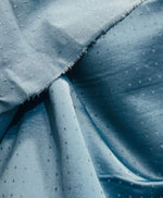 NEW Lady Larronde Dot Cotton Blend Sateen Sky Blue Fabric