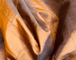 NEW Lady Annabelle 100% Silk Dupioni with Pintuck Diamond Motif Fabric in Peach with Blue Iridescence - Fancy Styles Fabric Pierre Frey Lee Jofa Brunschwig & Fils