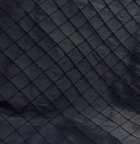 NEW Lady Morgan 100% Silk Dupioni Pintuck Diamond Black Fabric- SB_5_31 - Fancy Styles Fabric Pierre Frey Lee Jofa Brunschwig & Fils