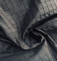 NEW Lady Morgan 100% Silk Dupioni Pintuck Diamond Black Fabric- SB_5_31 - Fancy Styles Fabric Pierre Frey Lee Jofa Brunschwig & Fils