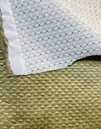 NEW Princess Amy 100% Silk Taffeta Quilted Petticoat Fabric with Cotton Batting in Dusty Pistachio Green - Fancy Styles Fabric Pierre Frey Lee Jofa Brunschwig & Fils