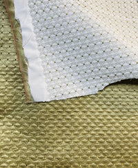 NEW Princess Amy 100% Silk Taffeta Quilted Petticoat Fabric with Cotton Batting in Dusty Pistachio Green - Fancy Styles Fabric Pierre Frey Lee Jofa Brunschwig & Fils