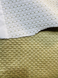 NEW Princess Amy 100% Silk Taffeta Quilted Petticoat Fabric with Cotton Batting in Dusty Pistachio Green - Fancy Styles Fabric Pierre Frey Lee Jofa Brunschwig & Fils