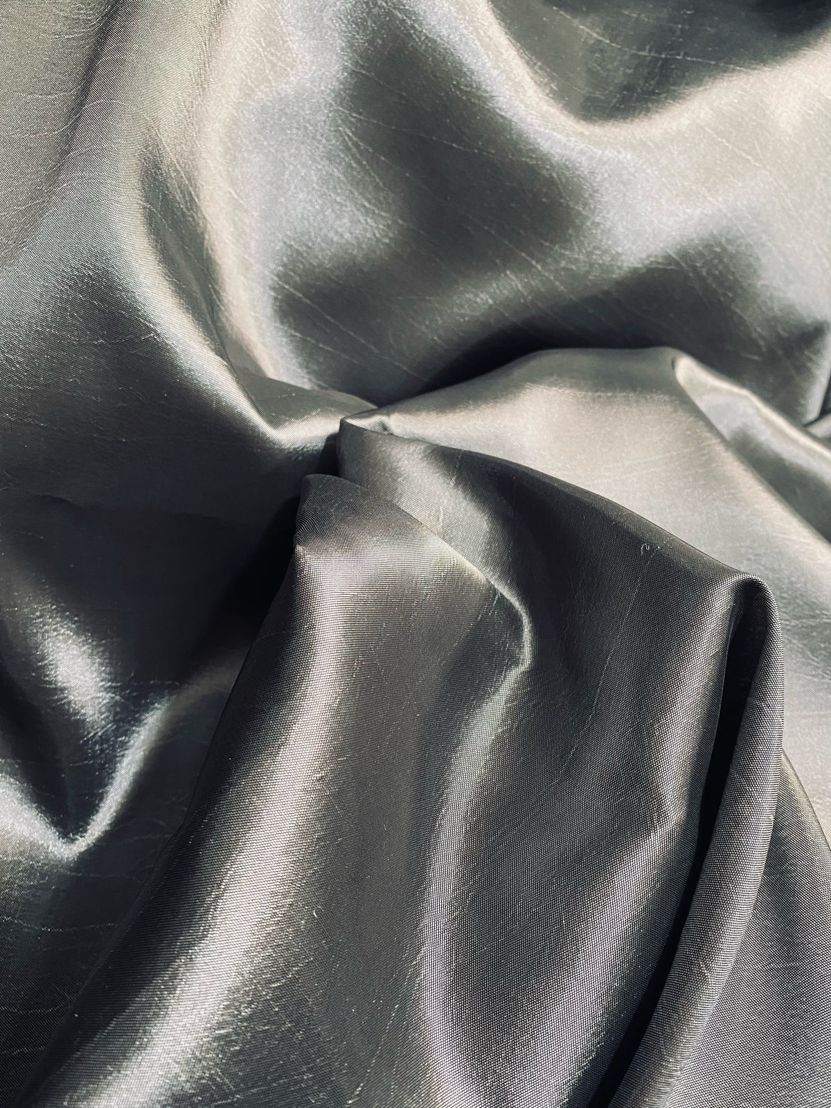 NEW Queen Unn Designer “Faux Silk” Fabric in Liquid Silver - Fancy Styles Fabric Pierre Frey Lee Jofa Brunschwig & Fils