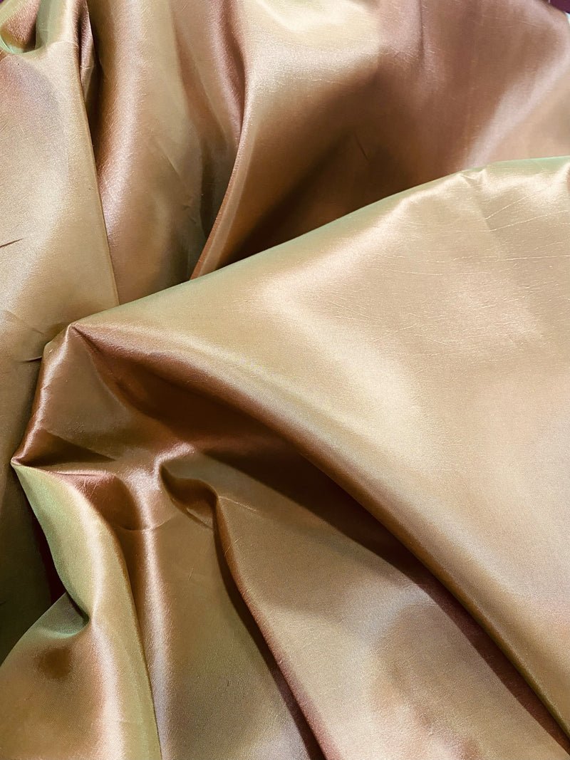NEW Duchess Davis Designer “Faux Silk” Fabric Pink with Green Iridescence