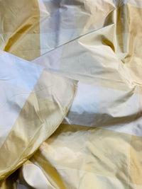 NEW Lady Melissa 100% Silk Taffeta Plaid Tartan Checkered Fabric Tone on Tone Butter Yellow - Fancy Styles Fabric Pierre Frey Lee Jofa Brunschwig & Fils