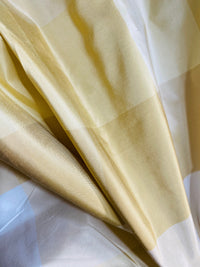 NEW Lady Melissa 100% Silk Taffeta Plaid Tartan Checkered Fabric Tone on Tone Butter Yellow - Fancy Styles Fabric Pierre Frey Lee Jofa Brunschwig & Fils