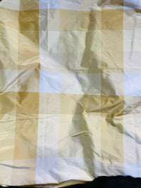 NEW Lady Melissa 100% Silk Taffeta Plaid Tartan Checkered Fabric Tone on Tone Butter Yellow - Fancy Styles Fabric Pierre Frey Lee Jofa Brunschwig & Fils