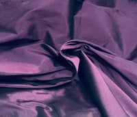 NEW Lady Frank Light Designer “Faux Silk” Taffeta Fabric Made in Italy Purple with Black Iridescence - Fancy Styles Fabric Pierre Frey Lee Jofa Brunschwig & Fils