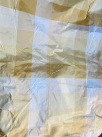 NEW Lady Melissa 100% Silk Taffeta Plaid Tartan Checkered Fabric Tone on Tone Butter Yellow - Fancy Styles Fabric Pierre Frey Lee Jofa Brunschwig & Fils
