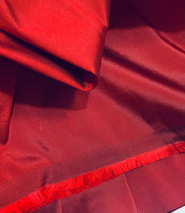NEW Lady Frank Light Designer “Faux Silk” Taffeta Fabric Made in Italy Red - Fancy Styles Fabric Pierre Frey Lee Jofa Brunschwig & Fils