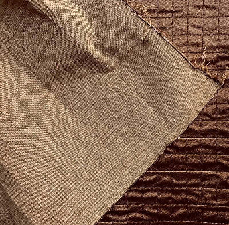 NEW Lady Celestine 100% Silk Taffeta Quilted Petticoat Fabric No Batting with Cotton Backing Chocolate Brown - Fancy Styles Fabric Pierre Frey Lee Jofa Brunschwig & Fils