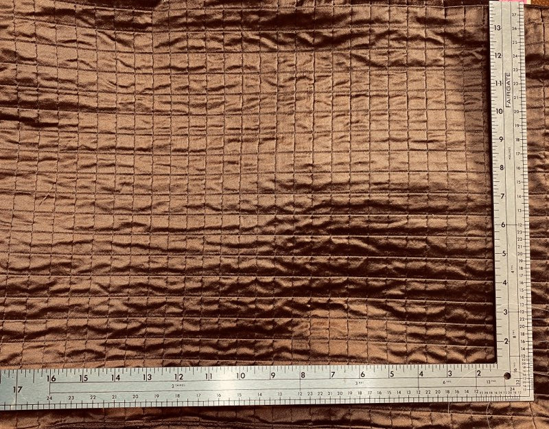 NEW Lady Celestine 100% Silk Taffeta Quilted Petticoat Fabric No Batting with Cotton Backing Chocolate Brown - Fancy Styles Fabric Pierre Frey Lee Jofa Brunschwig & Fils