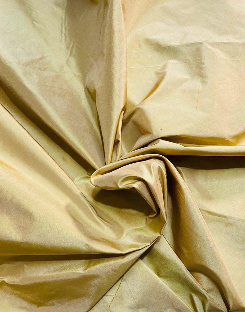 NEW Lady Lisa 100% Silk Taffeta Fabric Solid Icy Yellow Gold - Fancy Styles Fabric Pierre Frey Lee Jofa Brunschwig & Fils
