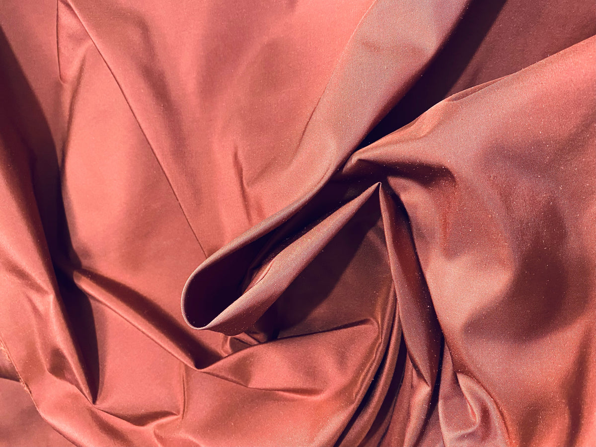 NEW Lady Lisa Designer 100% Silk Brick Red Taffeta Fabric - Fancy Styles Fabric Pierre Frey Lee Jofa Brunschwig & Fils