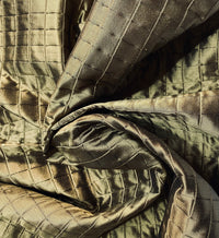 NEW Lady Celestine 100% Silk Taffeta Quilted Fabric No Batting with Cotton Backing in Bronze - Fancy Styles Fabric Pierre Frey Lee Jofa Brunschwig & Fils