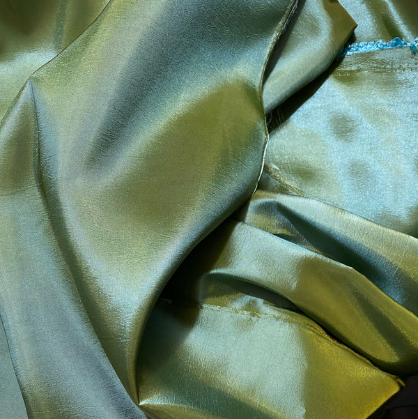 NEW Duchess Davis Designer “Faux Silk” Fabric Mermaid Aqua Sea Foam - Fancy Styles Fabric Pierre Frey Lee Jofa Brunschwig & Fils