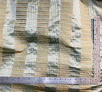 NEW Sir Rowan 100% Silk Satin with Gold Dot Stripes Motif in Aqua Blue and Gold - Fancy Styles Fabric Pierre Frey Lee Jofa Brunschwig & Fils