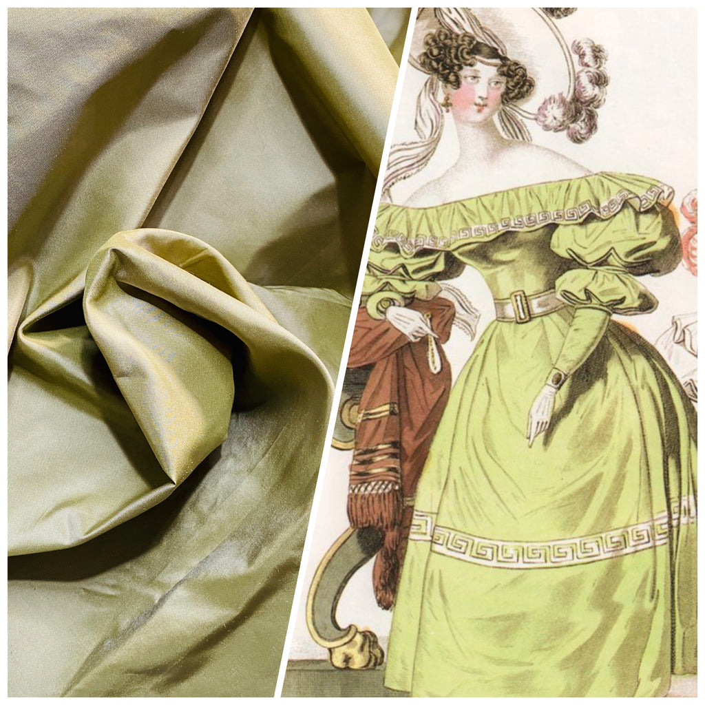 NEW Lady Lisa 100% Silk Taffeta Fabric Solid Icy Pistachio Green - Fancy Styles Fabric Pierre Frey Lee Jofa Brunschwig & Fils