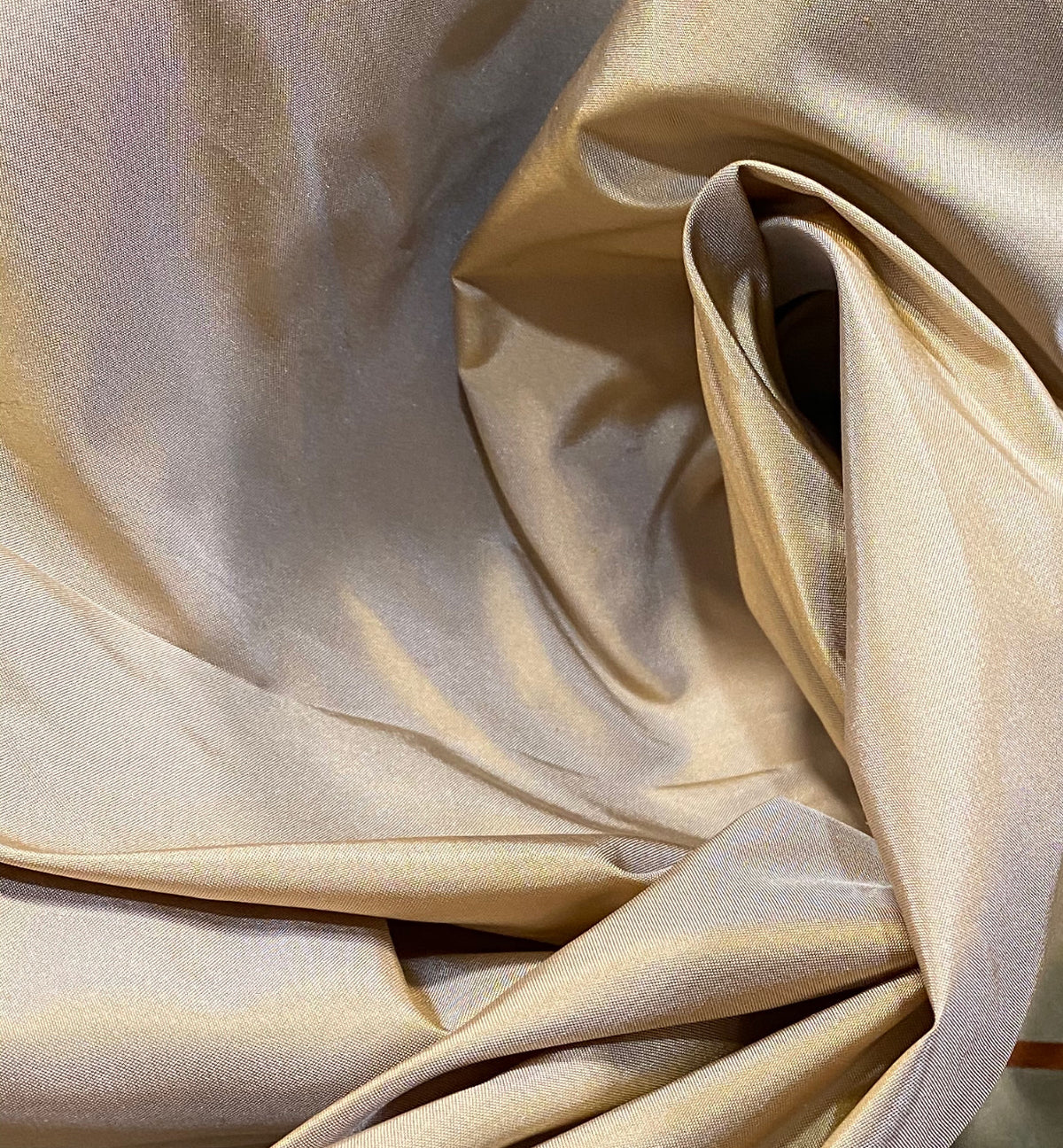NEW Lady Lisa 100% Silk Taffeta Fabric Solid Gray with Gold Iridescence - Fancy Styles Fabric Pierre Frey Lee Jofa Brunschwig & Fils