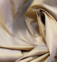 NEW Lady Lisa 100% Silk Taffeta Fabric Solid Gray with Gold Iridescence - Fancy Styles Fabric Pierre Frey Lee Jofa Brunschwig & Fils