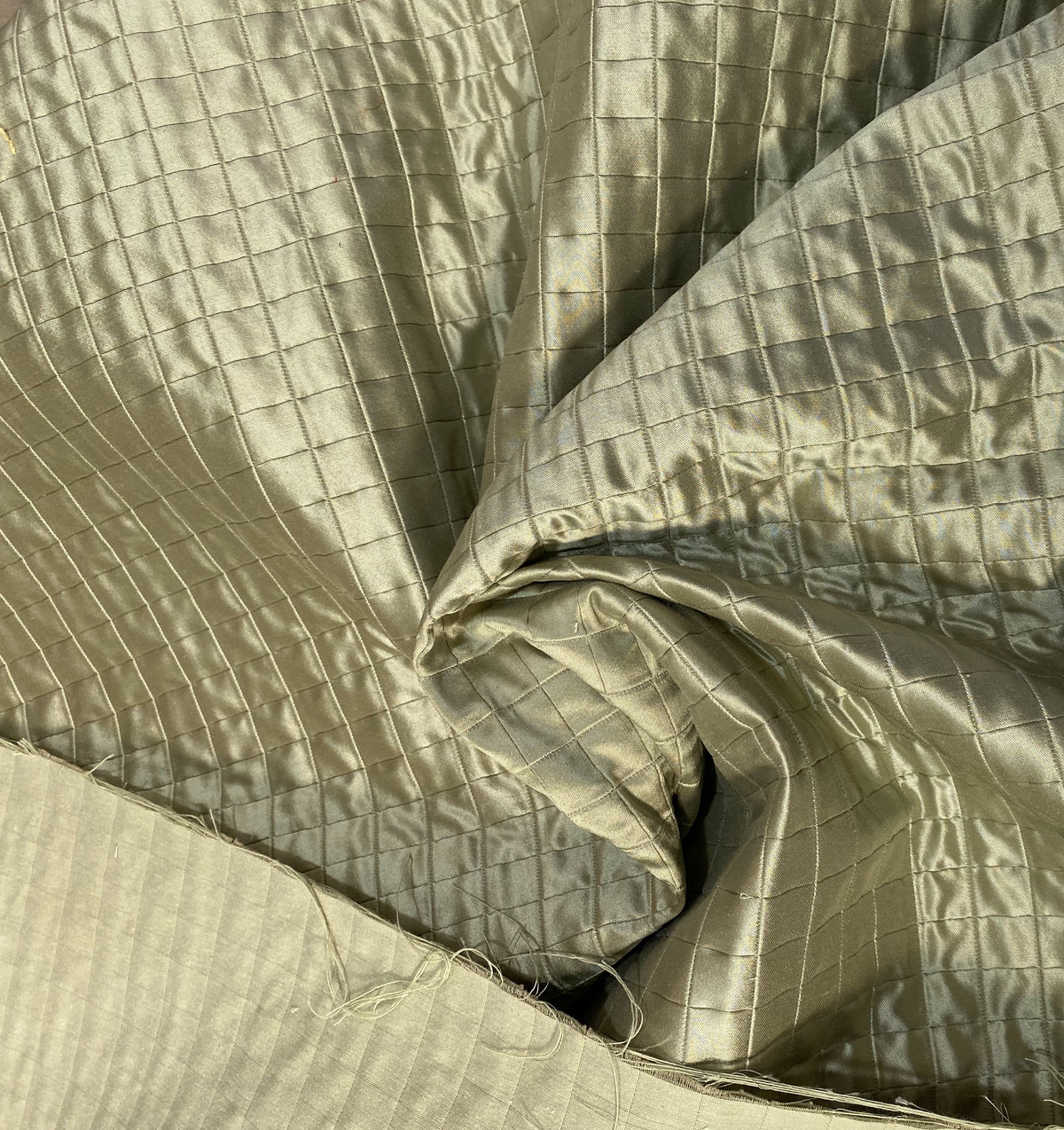 DEAL! Lady Celestine 100% Silk Designer Pistachio Green Quilted Fabric - Fancy Styles Fabric Pierre Frey Lee Jofa Brunschwig & Fils