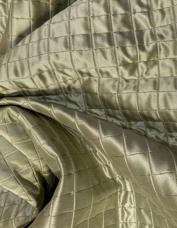 DEAL! Lady Celestine 100% Silk Designer Pistachio Green Quilted Fabric - Fancy Styles Fabric Pierre Frey Lee Jofa Brunschwig & Fils