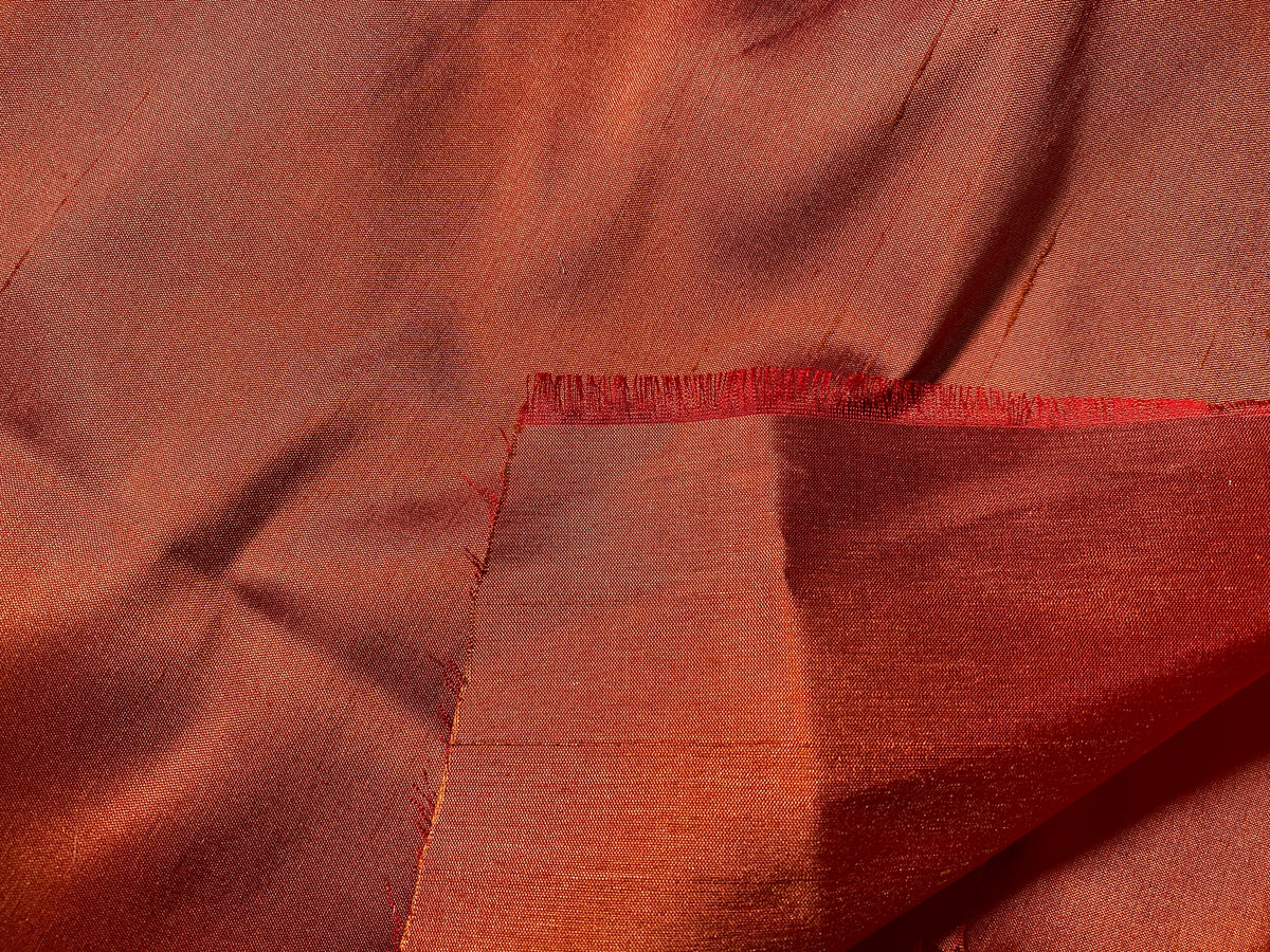 NEW Duchess Mable 100% Silk Dupioni Solid Terracotta - Fancy Styles Fabric Pierre Frey Lee Jofa Brunschwig & Fils