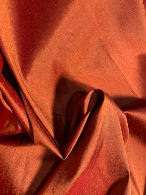 NEW Duchess Mable 100% Silk Dupioni Solid Terracotta - Fancy Styles Fabric Pierre Frey Lee Jofa Brunschwig & Fils