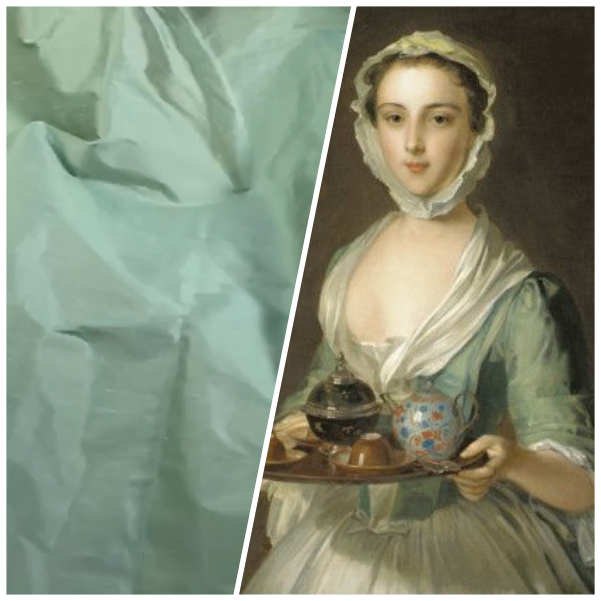 NEW Duchess Mable Designer 100% Silk Dupioni Fabric in Aqua Green - Fancy Styles Fabric Pierre Frey Lee Jofa Brunschwig & Fils