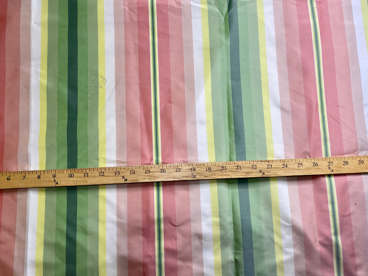 NEW Lady Delilah Designer 100% Silk Taffeta Rainbow Stripes Fabric - 55" Wide - Fancy Styles Fabric Pierre Frey Lee Jofa Brunschwig & Fils