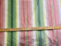 NEW Lady Delilah Designer 100% Silk Taffeta Rainbow Stripes Fabric - 55" Wide - Fancy Styles Fabric Pierre Frey Lee Jofa Brunschwig & Fils