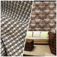 NEW Duchess Abbie Basketweave Seagrass Bistro Chair Inspired Upholstery and Drapery Fabric in Navy and Beige - Fancy Styles Fabric Pierre Frey Lee Jofa Brunschwig & Fils