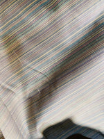 NEW Lady Bridgette Designer 100% Silk Dupioni Blue Unicorn Pinstriped Fabric - Fancy Styles Fabric Pierre Frey Lee Jofa Brunschwig & Fils