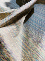 NEW Lady Bridgette Designer 100% Silk Dupioni Blue Unicorn Pinstriped Fabric - Fancy Styles Fabric Pierre Frey Lee Jofa Brunschwig & Fils
